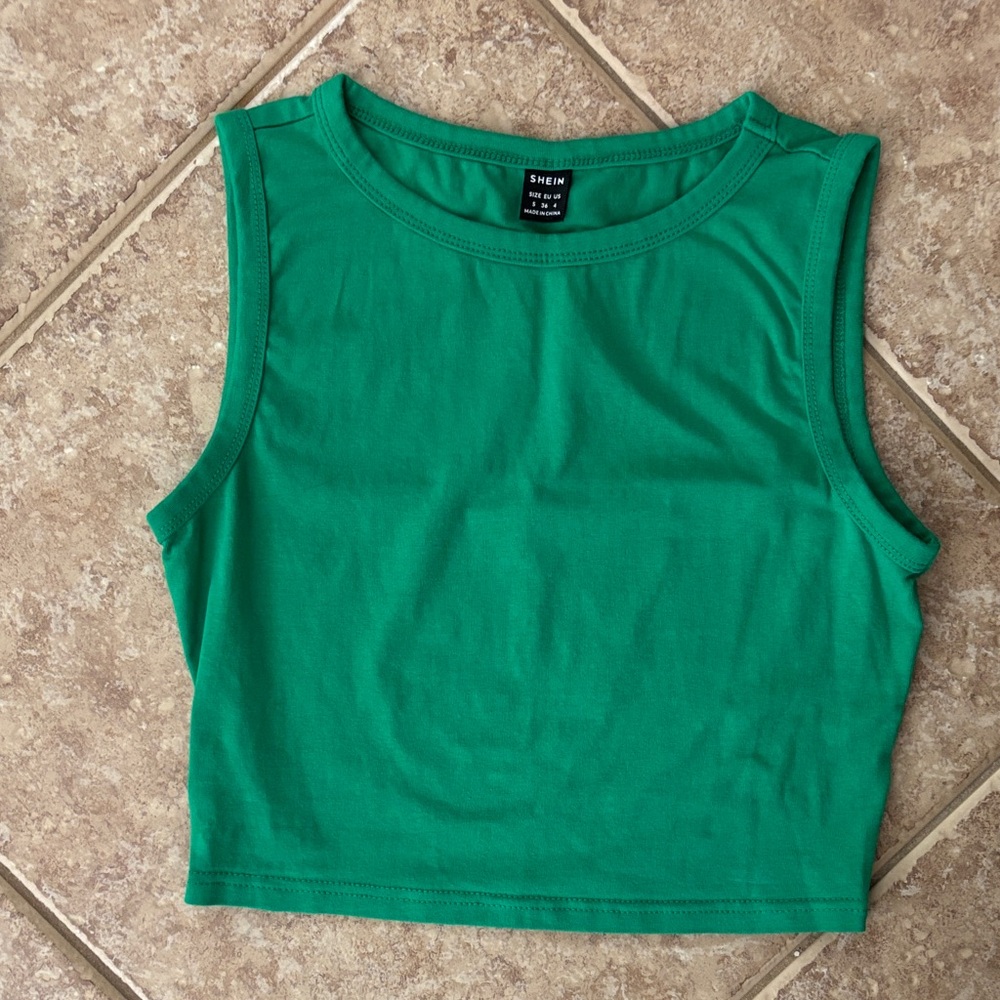 SHEIN Vibrant Green Muscle Tee